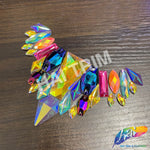 Multicolored Gel-Back Motif Iron On Applique, IRA-171
