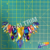 Multicolored Gel-Back Motif Iron On Applique, IRA-171