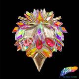 Multicolor Peach/Hot Pink/Rose Gold Motif Iron On Applique, IRA-185