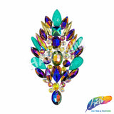 Teal/Multicolor Motif Iron On Applique, IRA-191