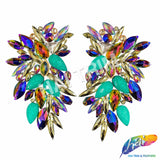 Teal/Multicolor Motif Iron On Applique (sold by pair), IRA-192