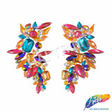 Multicolor/Hot Pink Motif Iron On Applique (sold by pair), IRA-194