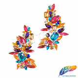 Multicolor/Hot Pink Motif Iron On Applique (sold by pair), IRA-194