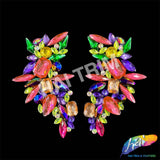 Multicolor/Hot Pink Motif Iron On Applique (sold by pair), IRA-194