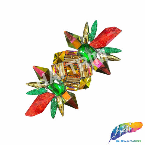 Red/Green/Gold Motif Iron On Applique, IRA-195