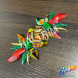 Red/Green/Gold Motif Iron On Applique, IRA-195