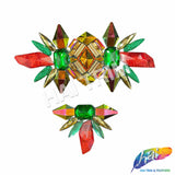 Red/Green/Gold Motif Iron On Applique, IRA-195