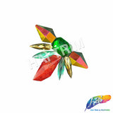 Red/Green/Gold Motif Iron On Applique, IRA-196