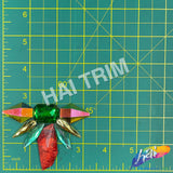 Red/Green/Gold Motif Iron On Applique, IRA-196