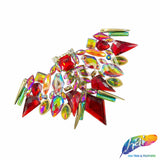 Red/Peacock/Multicolor Motif Iron On Applique, IRA-197