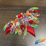 Red/Peacock/Multicolor Motif Iron On Applique, IRA-197
