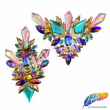 Multicolor Pink Purple Aqua Motif Iron On Applique, IRA-201