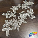 Crystal Rhinestone Motif Iron On Applique (sold by pair), IRA-301