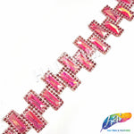 1” Ladder Style Rectangle Rhinestone Iron on Trim, IRT-120