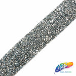 1 1/8" Color Chaton Crystal Rhinestone Iron on Trim, IRT-001