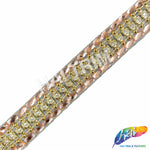 7/8” Gold/Peach Acrylic Iron on Trim, IRT-045