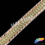 7/8” Gold/Peach Acrylic Iron on Trim, IRT-045