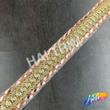 7/8” Gold/Peach Acrylic Iron on Trim, IRT-045