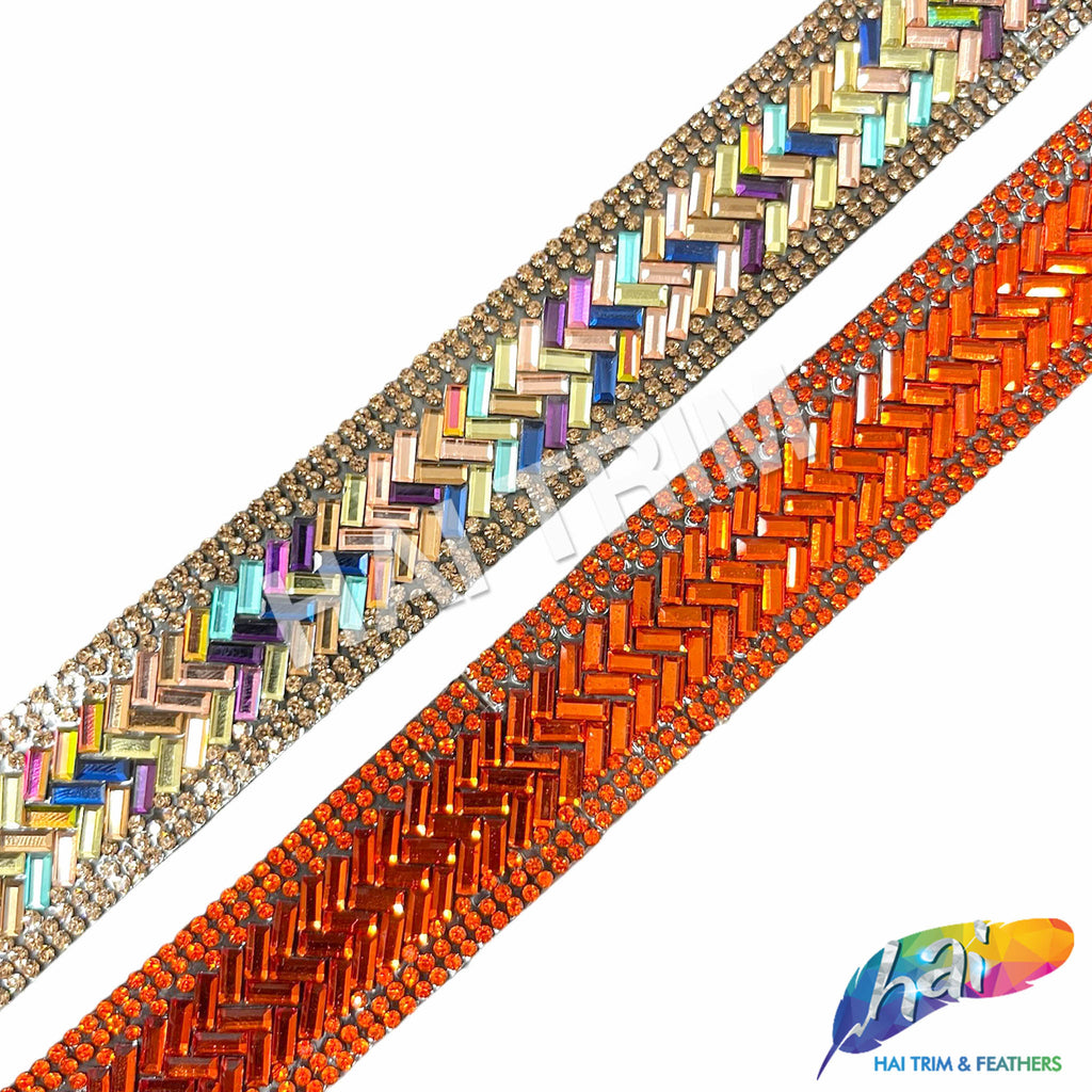 Multicolor Rhimestone Fringe 1