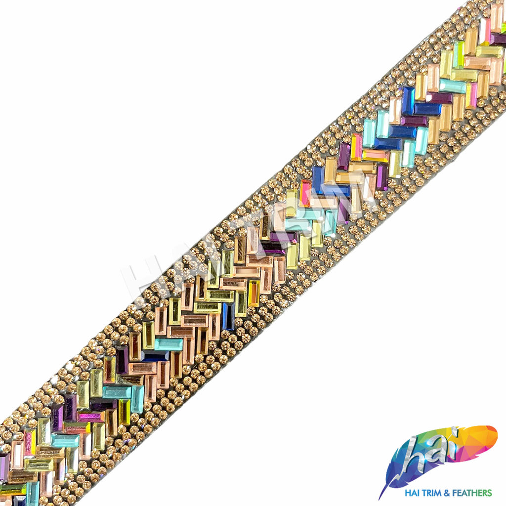 Multicolor Rhimestone Fringe 1