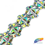 2 1/8” Color AB Multi-Stone Iron on Trim, IRT-075