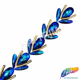1 1/2" Gold/Color AB Arrow Iron on Trim, IRT-122