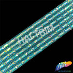 2 1/4" 6-row Baguette Rhinestone Iron on Trim, IRT-129
