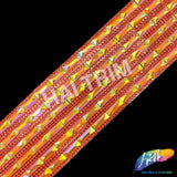 2 1/4" 6-row Baguette Rhinestone Iron on Trim, IRT-129 Neon
