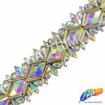 2” Color AB Diamond Stone Iron on Trim, IRT-131