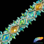 2” Color AB Diamond Stone Iron on Trim, IRT-131