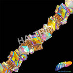 1 3/4” Red AB/Yellow AB/Rose Gold Iron on Trim, IRT-142