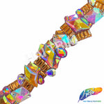 1 3/4” Red AB/Yellow AB/Rose Gold Iron on Trim, IRT-142