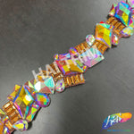 1 3/4” Red AB/Yellow AB/Rose Gold Iron on Trim, IRT-142