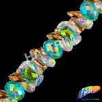 1 3/8" Multicolored Resin Stone Iron On Trim, IRT-173