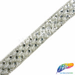 5/8" Crystal/Pearl Rhinestone Iron On Trim, IRT-177