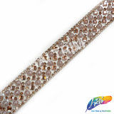 5/8" Crystal/Pearl Rhinestone Iron On Trim, IRT-177