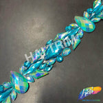 1" Aqua AB/Turquoise Resin Stone Iron On Trim, IRT-184