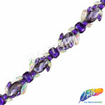 1 1/4" Purple/Crystal AB Resin Stone Iron On Trim, IRT-185