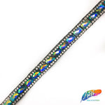 3/8" Color AB Rectangle Iron on Trim, IRT-018