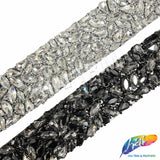 1 3/4" Chunky Crystal Rhinestone Iron On Trim, IRT-194