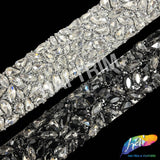 1 3/4" Chunky Crystal Rhinestone Iron On Trim, IRT-194