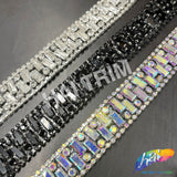 7/8" Crystal Jewel Rhinestone Iron On Trim, IRT-215