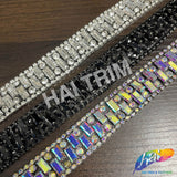 7/8" Crystal Jewel Rhinestone Iron On Trim, IRT-215