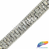 7/8" Crystal Jewel Rhinestone Iron On Trim, IRT-215