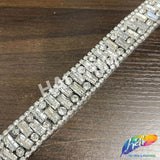 7/8" Crystal Jewel Rhinestone Iron On Trim, IRT-215