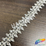 1" Spike Jewel Rhinestone Iron On Trim, IRT-216