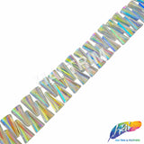 1" Clear AB Cone Beaded Iron On Trim, IRT-219