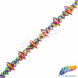 7/8" Red AB/Purple AB Spike Resin Stone Iron On Trim, IRT-221