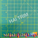 7/8" Red AB/Purple AB Spike Resin Stone Iron On Trim, IRT-221