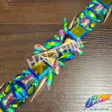 2 1/2" Green AB/Purple AB/Gold Motif Iron On Trim, IRT-229